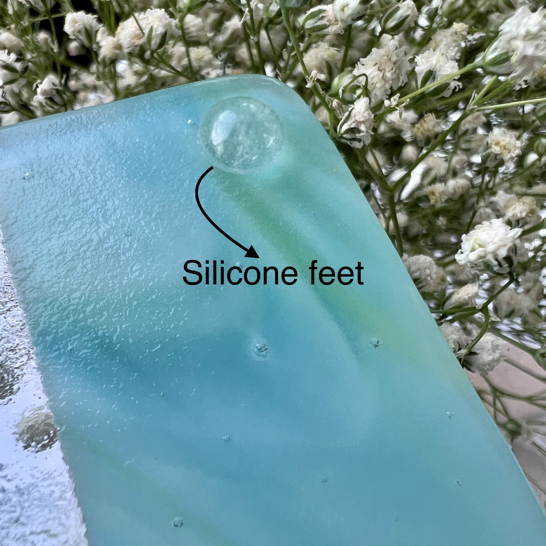 Ice Green & Clear Fused Glass Square Coasters